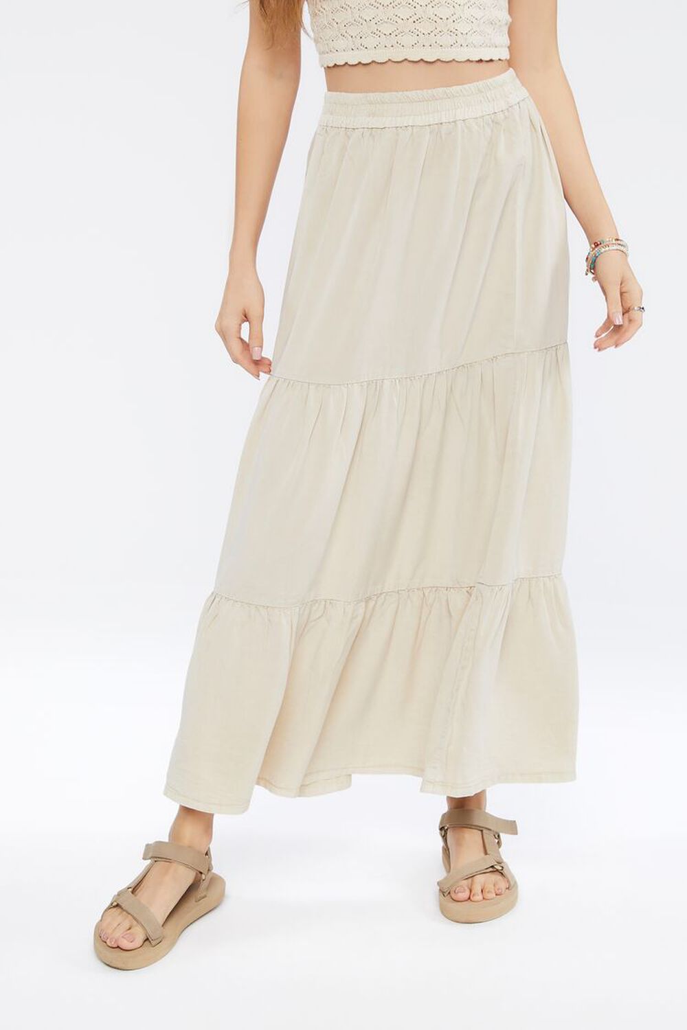 SANDSHELL Tiered High-Rise Maxi Skirt, image 2