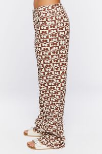 BROWN/CREAM Checkered Floral 90s-Fit Jeans, image 3