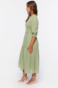 SAGE Smocked Peasant-Sleeve Dress, image 2