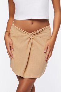 TAUPE Twisted Mini Skirt, image 6