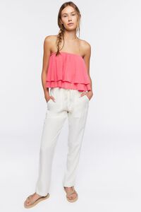 CORAL Strapless Clip Dot Crop Top, image 4