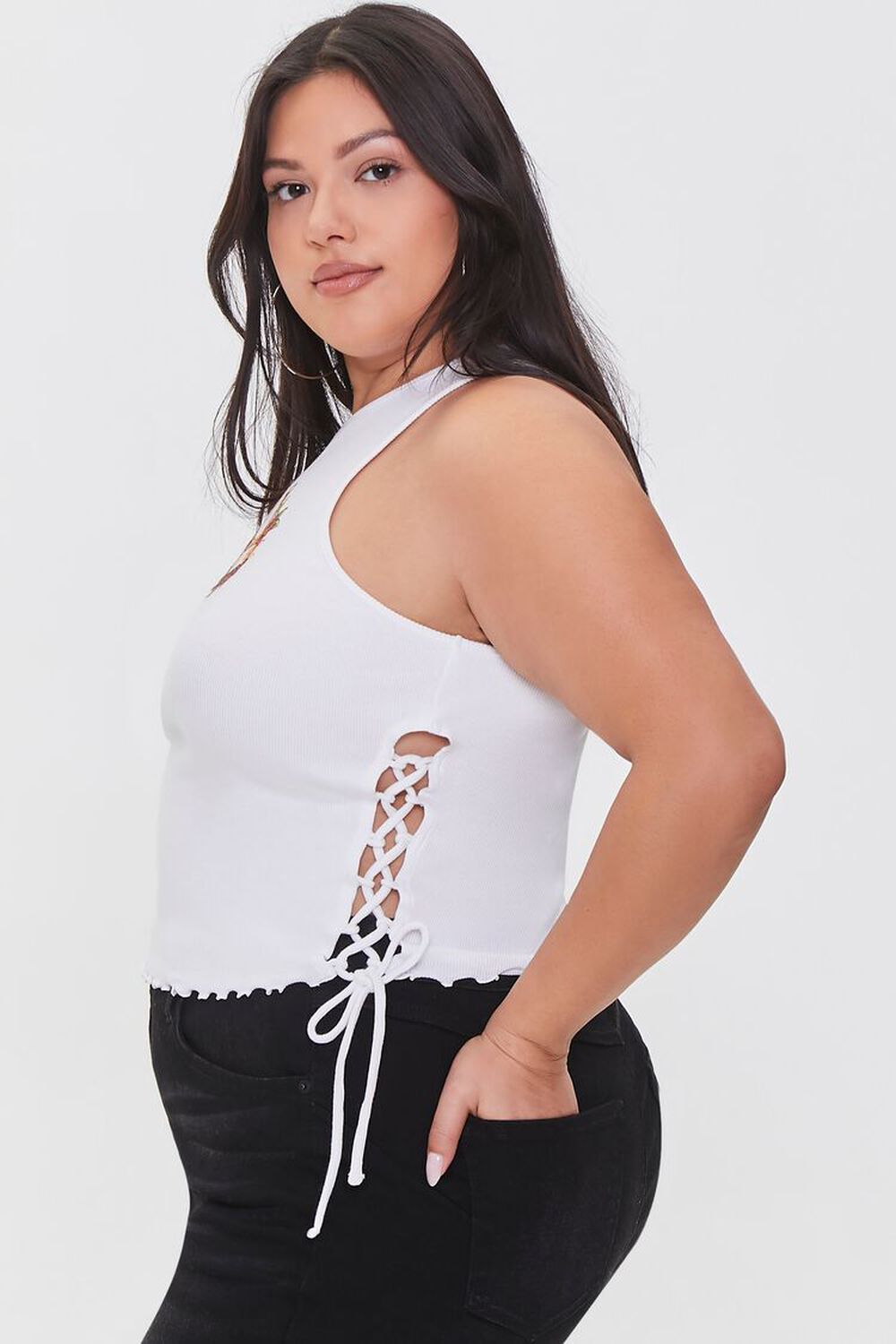 Plus Size Lucky Me Graphic Tank Top, image 2