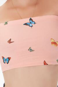 LIGHT PINK/MULTI Butterfly Print Tube Top, image 5