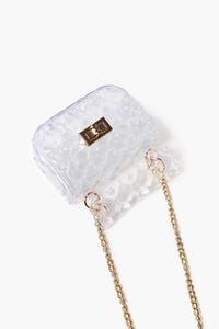 CLEAR Quilted Vinyl Chain Crossbody Bag, image 3