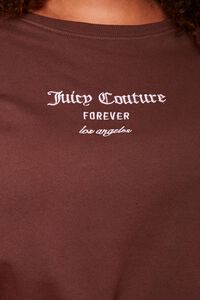 BROWN/WHITE Plus Size Juicy Couture Fleece Pullover, image 5
