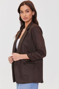 CHARCOAL Notched Open-Front Blazer, image 3