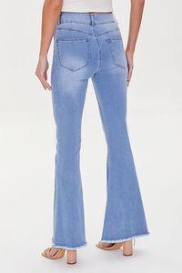 MEDIUM DENIM Frayed Flare Jeans, image 4