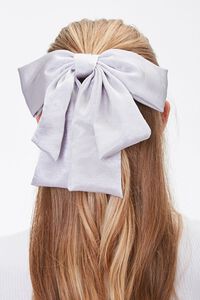 GREY Bow Barrette Hair Clip, image 2