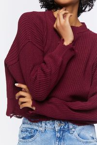 MERLOT Distressed Drop-Sleeve Sweater, image 5