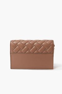 TAUPE Quilted Faux Leather Crossbody Bag, image 2