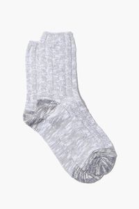 Marled Knit Crew Socks, image 2