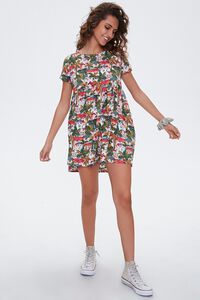 HOT PINK/MULTI Tropical Town Print Dress, image 4