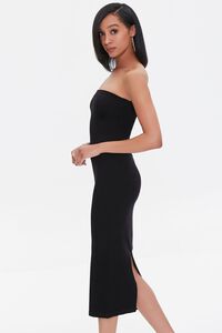 BLACK Seamless Strapless Bodycon Midi Dress, image 2