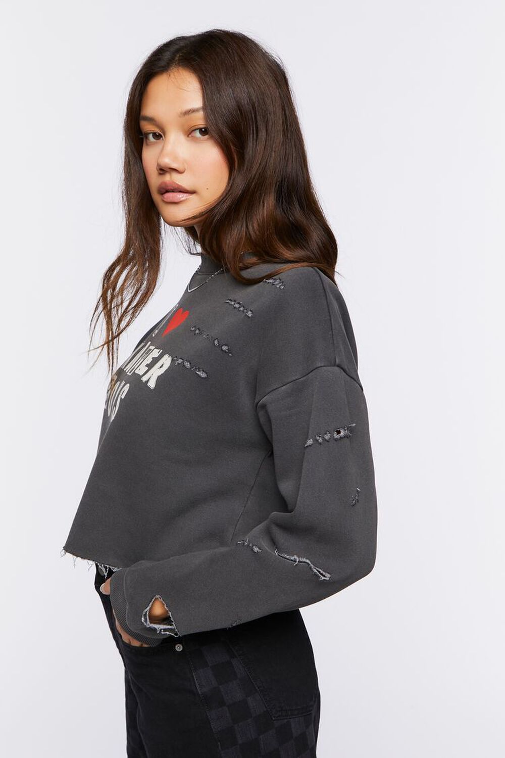 CHARCOAL/MULTI Skater Boys Graphic Cropped Pullover, image 2