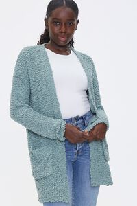 Popcorn-Knit Cardigan Sweater, image 1