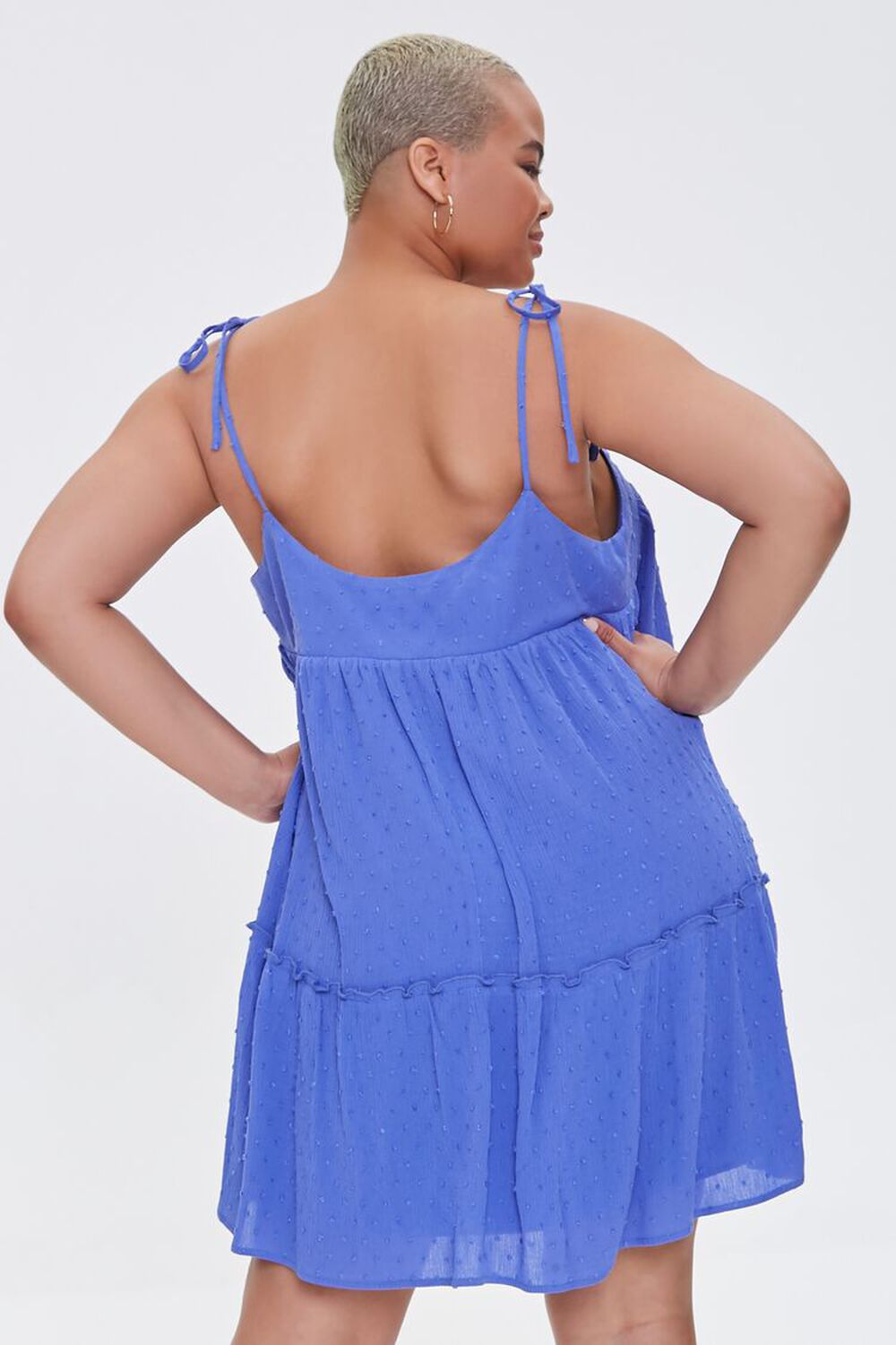 ROYAL BLUE  Plus Size Clip Dot Mini Dress, image 3