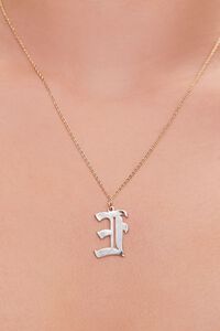 GOLD/E Initial Pendant Chain Necklace, image 1