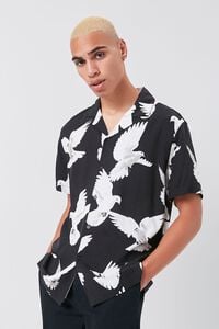 BLACK/WHITE Classic Fit Dove Print Shirt, image 1