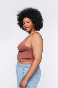 SIENNA Plus Size Ribbed Cropped Tank Top, image 2