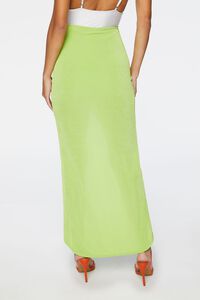 GREEN APPLE Ruched High-Low Skirt, image 4