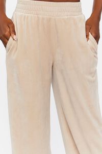 OYSTER GREY Velour Wide-Leg Pants, image 6