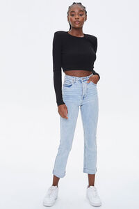 Shoulder-Pad Cropped Sweater, image 4