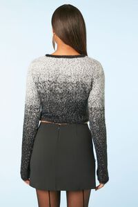 BLACK/MULTI Fuzzy Ombre Cropped Sweater, image 3