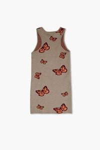 OLIVE/MULTI Girls Butterfly Print Sweater Dress (Kids), image 2