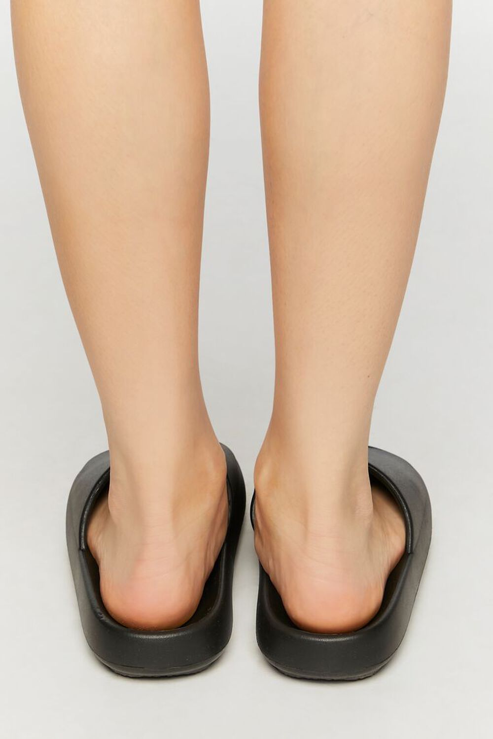 BLACK Textured Almond-Toe Slides, image 3