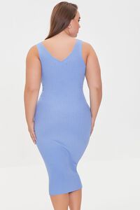 BLUE Plus Size Ribbed Tank Dress, image 3
