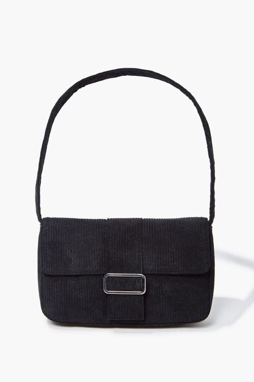 BLACK Corduroy Shoulder Bag, image 1