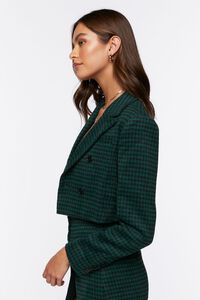 HUNTER GREEN/BLACK Houndstooth Double-Breasted Blazer, image 2