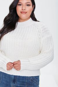 IVORY Plus Size Chunky Knit Sweater, image 1