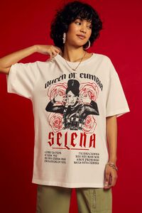 WHITE/MULTI Selena Queen of Cumbia Graphic Tee, image 1