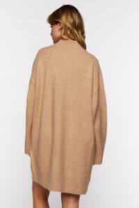TAN Mock Neck Sweater Dress, image 3