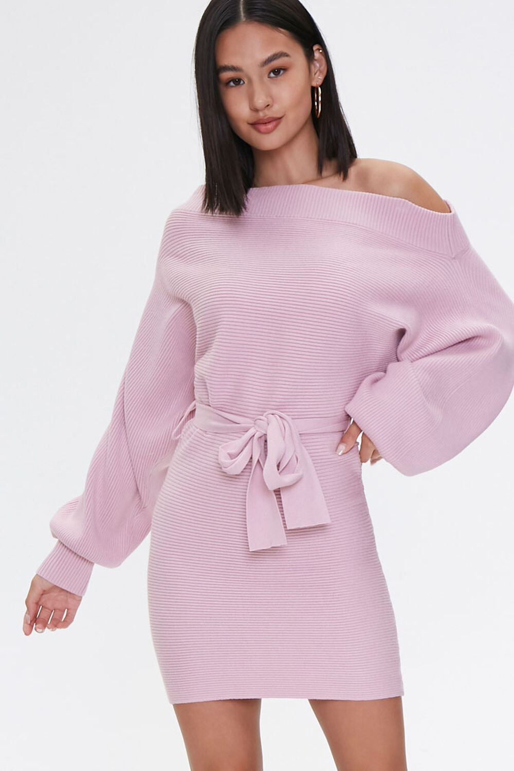 LILAC Off-the-Shoulder Sweater Dress, image 1