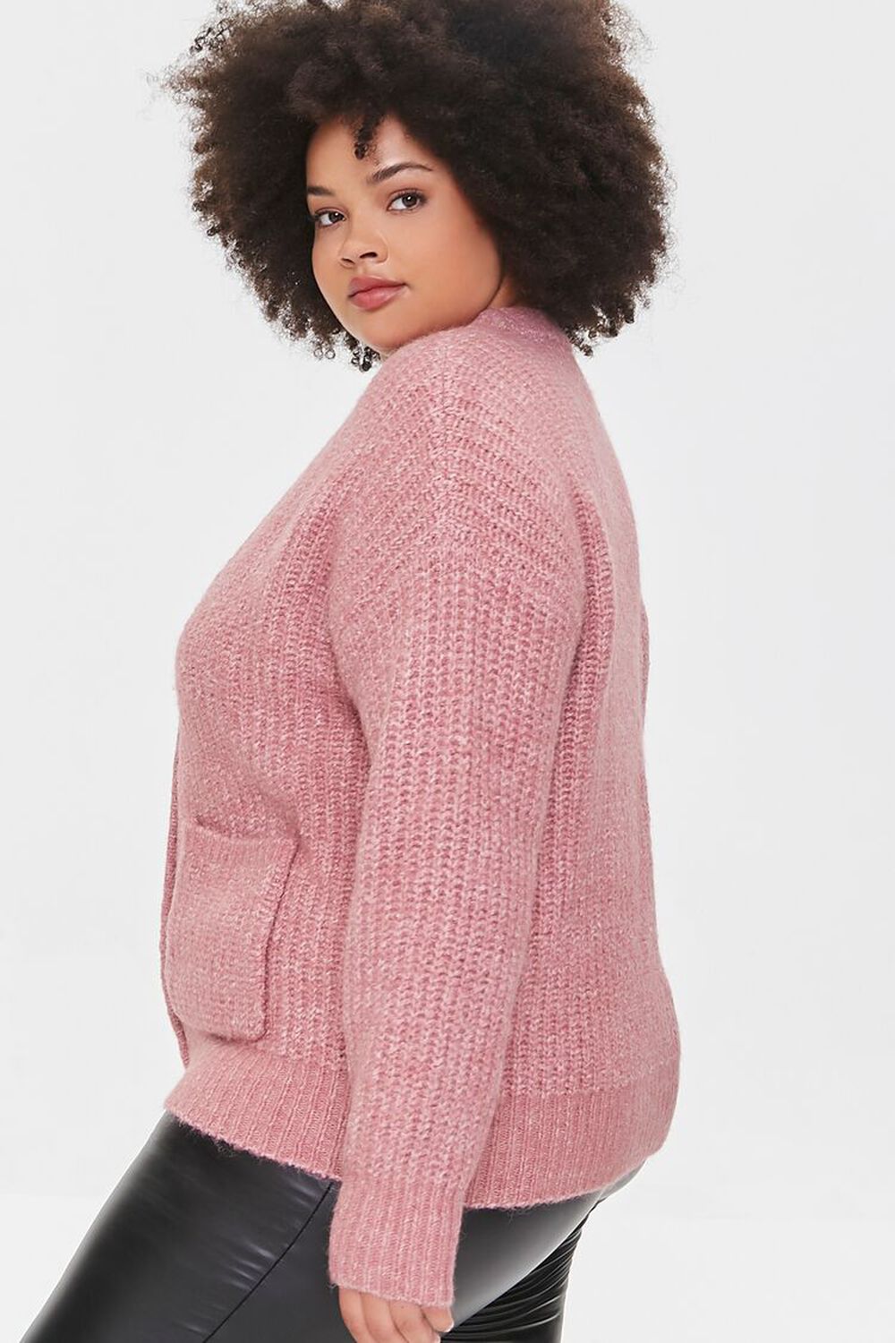 Plus Size Buttoned Cardigan Sweater, image 2