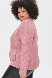 MAUVE Plus Size Buttoned Cardigan Sweater, image 2