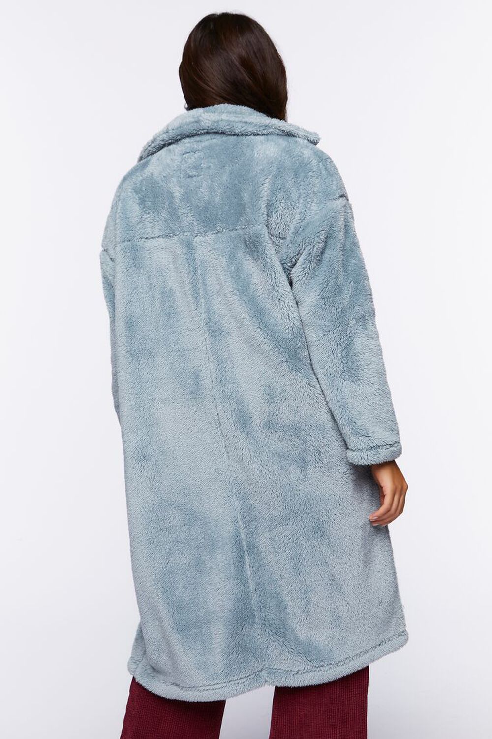 BLUE HAZE Fleece Longline Coat, image 3