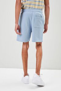 DUSTY BLUE French Terry Drawstring Shorts, image 3