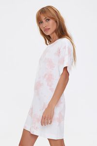 ROSE/WHITE Tie-Dye Cutout T-Shirt Dress, image 3