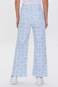 BLUE/WHITE Checkered Happy Face Jeans, image 4