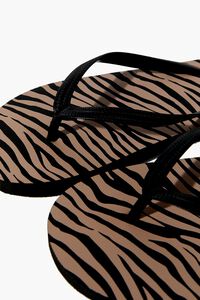 TAN/BLACK Tiger Striped Flip Flops, image 5