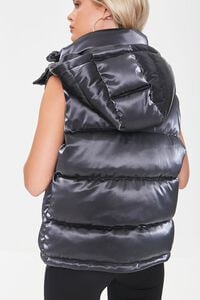 BLACK Hooded Puffer Vest, image 4