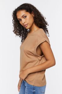 TAUPE Cotton Muscle Tee, image 2