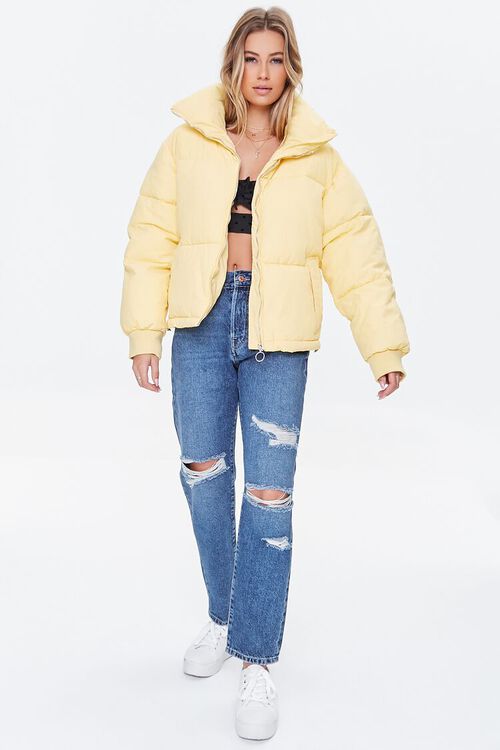 YELLOW Quilted Puffer Jacket, image 4