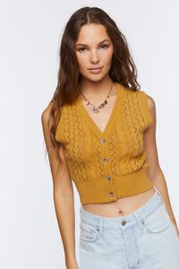 Open-Knit Sweater Vest, image 1