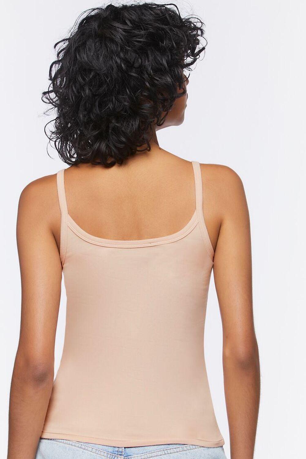 DUSTY PINK Basic Organically Grown Cotton Thick-Strap Cami, image 3
