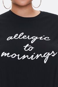 Plus Size Allergic to Mornings Graphic Tee, image 5
