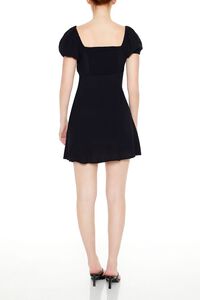 BLACK Puff-Sleeve Mini Dress, image 3
